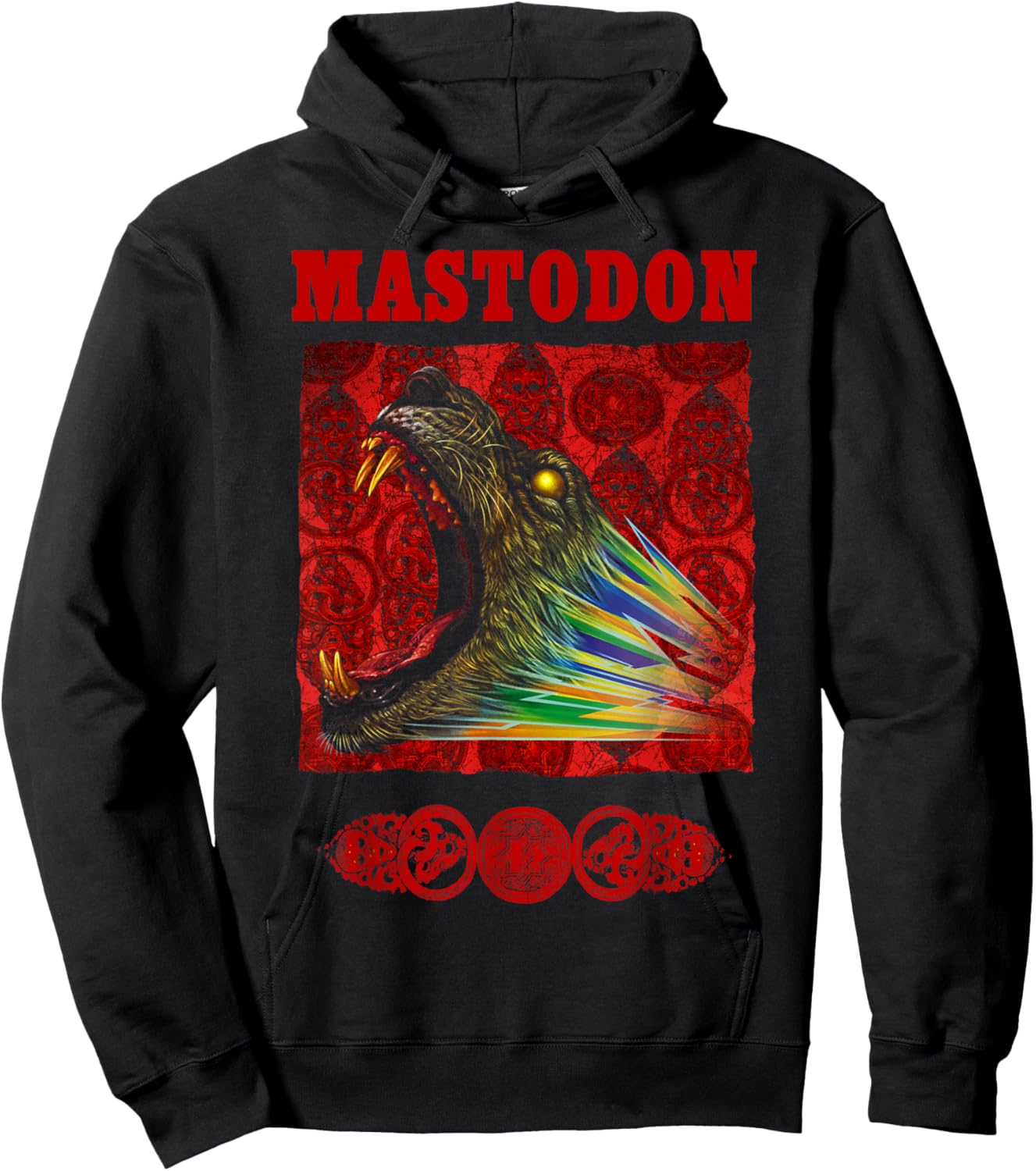 Mastodon Rainbow Lion Hoodie - Hoodie | Black