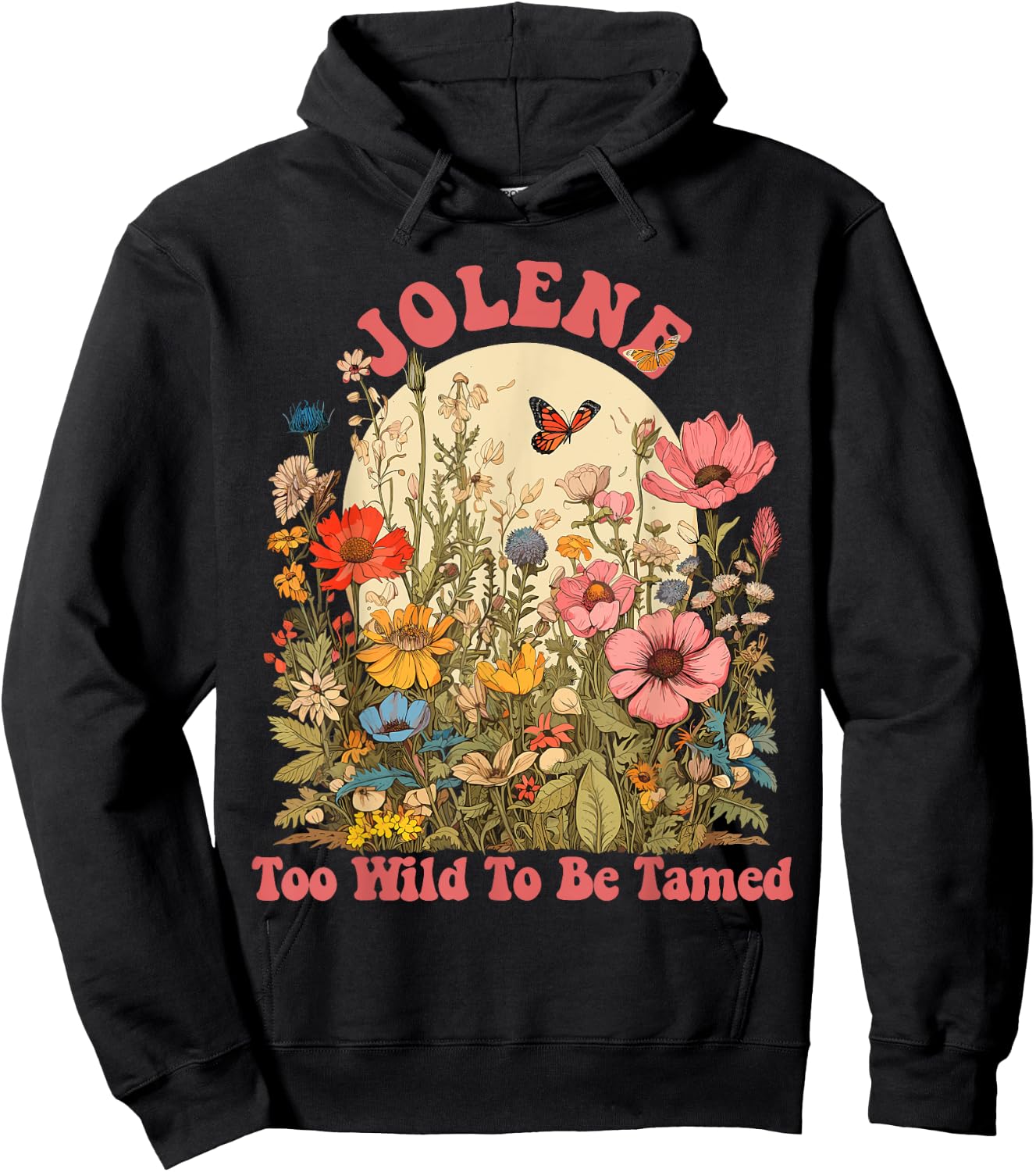 JOLENE Name Cute Retro Girls Wildflower JOLENE Name Hoodie - Hoodie | Black