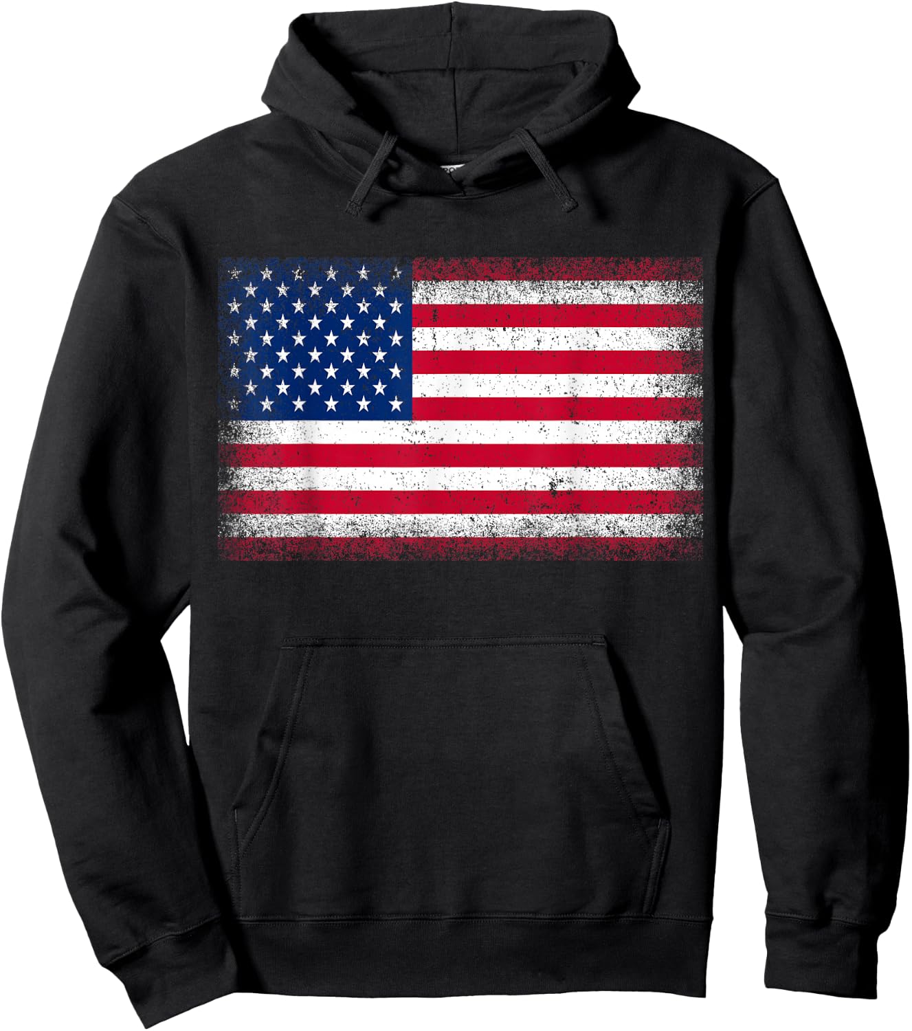 US Flag 4th of July USA Flag American Flag Hoodie - Hoodie | Black