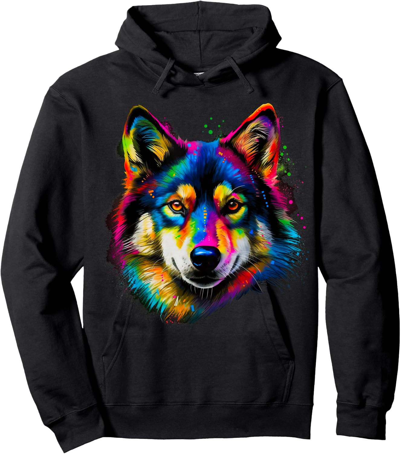 Rainbow Pop Art Alaskan Klee Kai Hoodie - Hoodie | Black