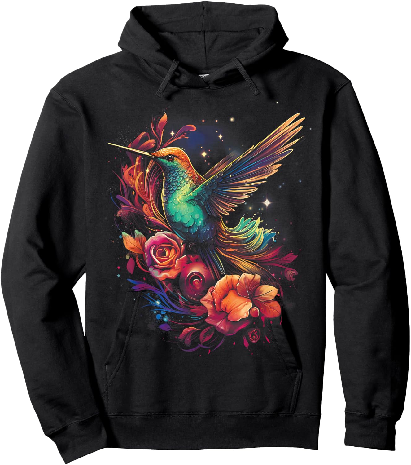 Hummingbird Flower Bird lover Animal Hoodie - Hoodie | Black
