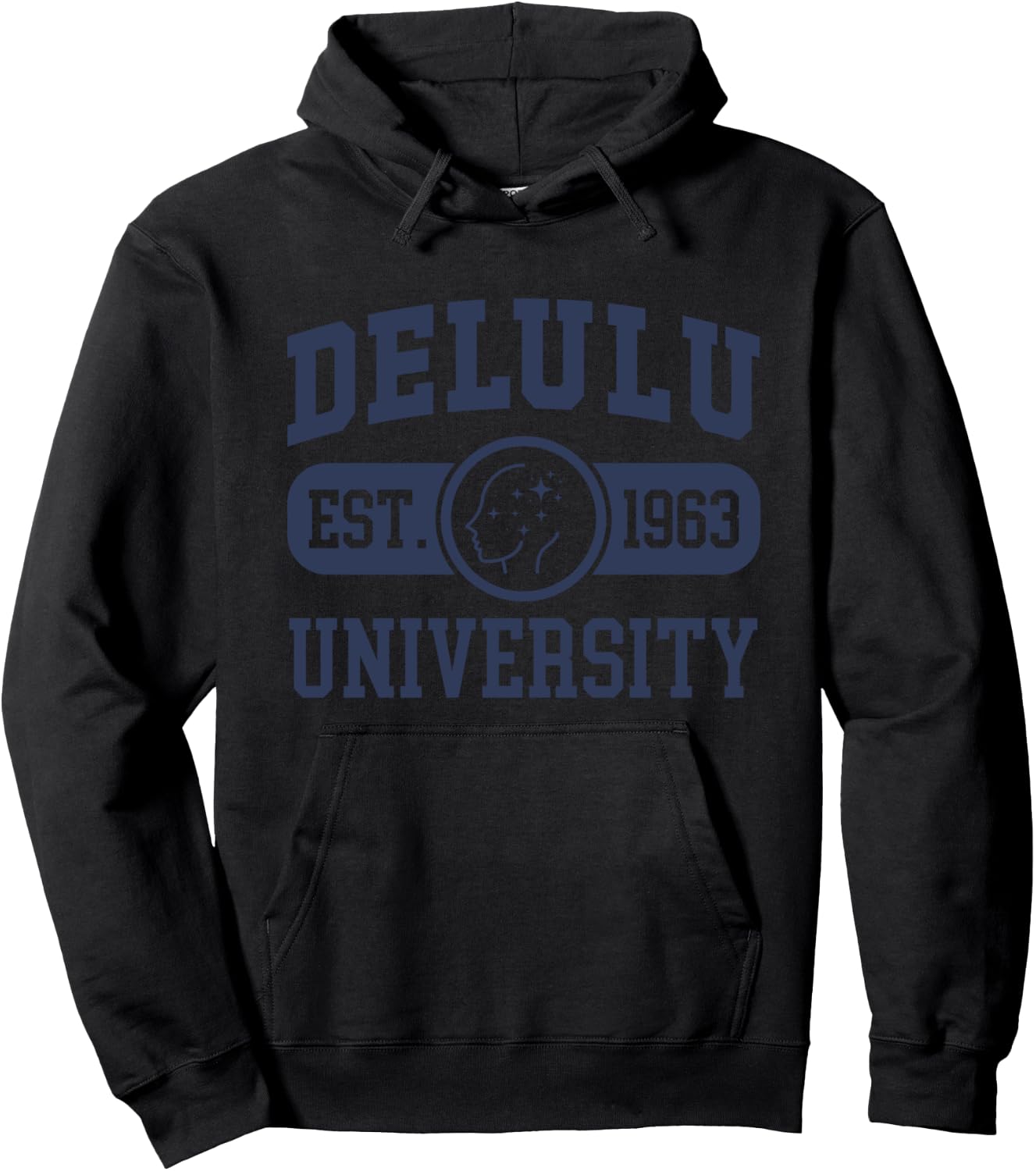 Delulu University Hoodie - Hoodie | Black
