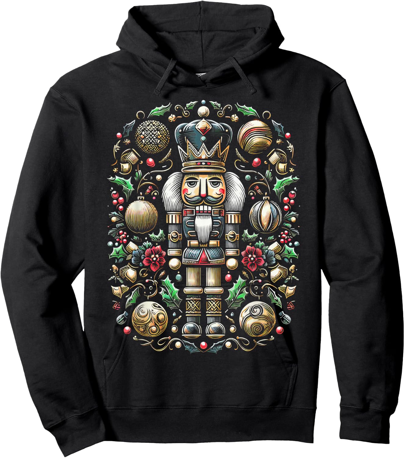 Christmas Nutcracker Merry Christmas Xmas Morning Holiday Hoodie - Hoodie | Black