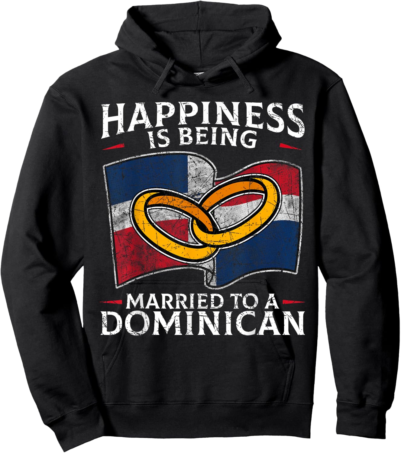 Dominican Republic Marriage Dominican Heritage Married Hoodie - Hoodie | Black