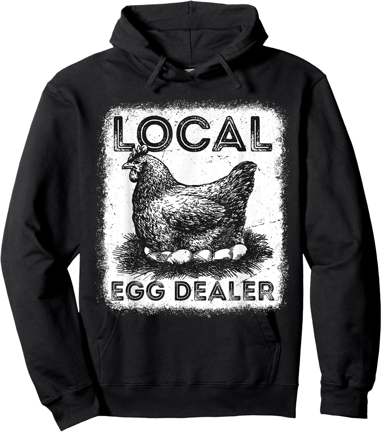 Support Your Local Egg Dealers Chicken Egg Humorous Farmer Hoodie - Hoodie | Black