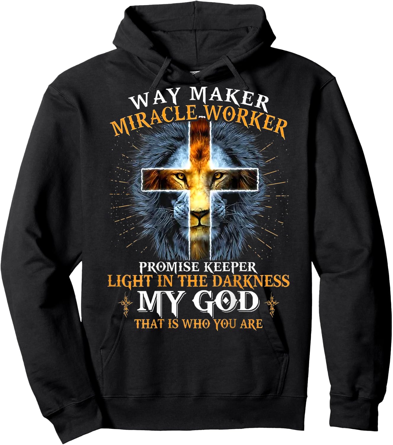 Way Maker Miracle Worker Promise Keeper Hoodie - Hoodie | Black