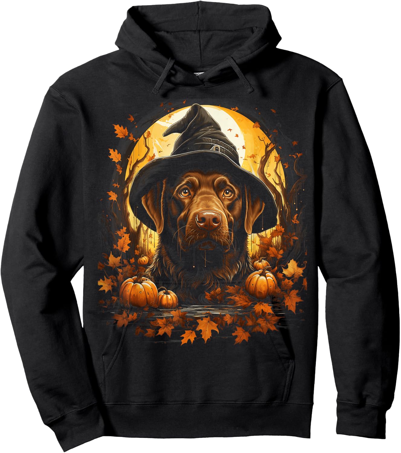 Halloween Chocolate Lab Puppy Dog Lover Costume Party Hoodie - Hoodie | Black