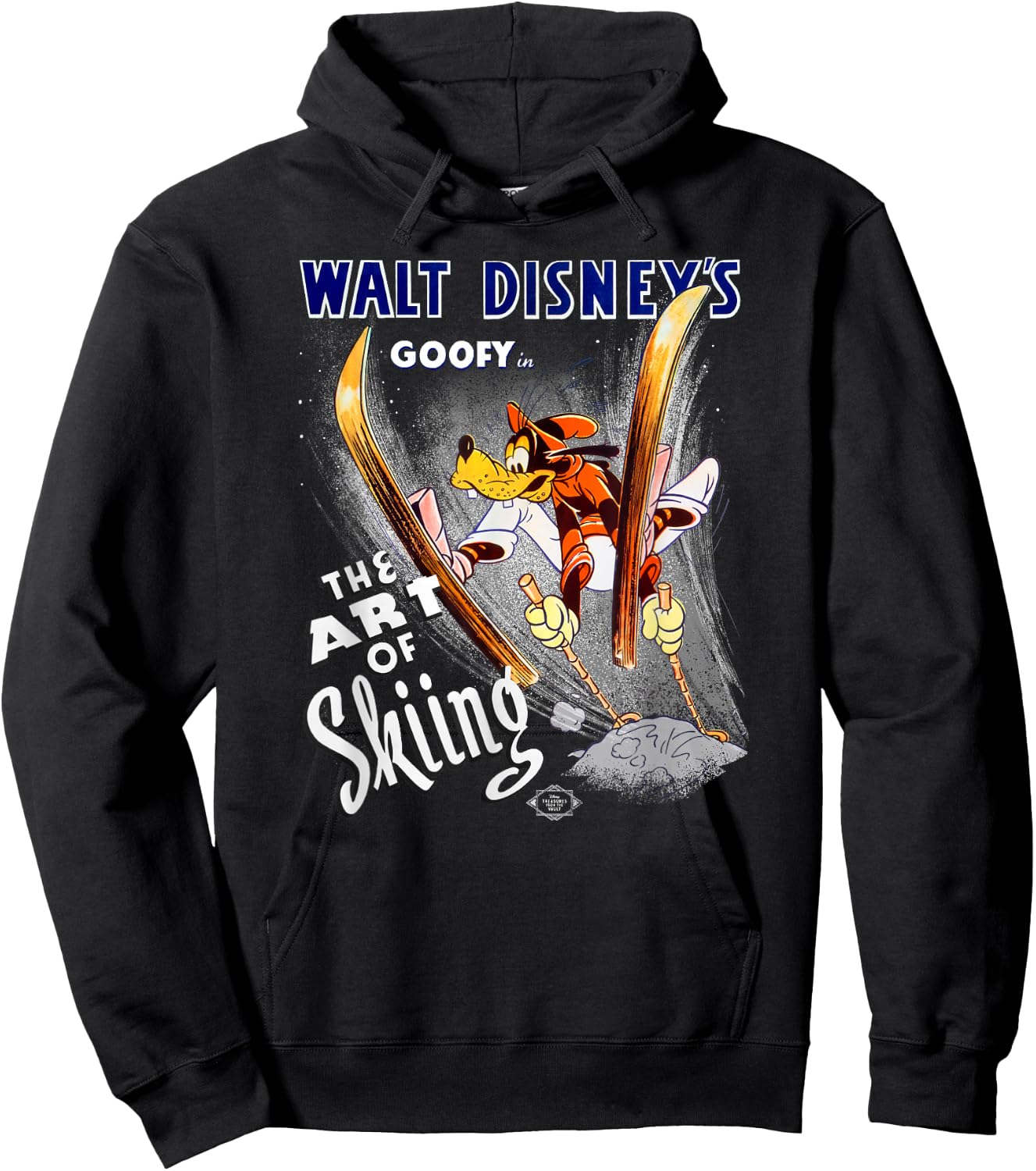 Disney Goofy The Art of Skiing Retro Vintage Classic Hoodie - Hoodie | Black