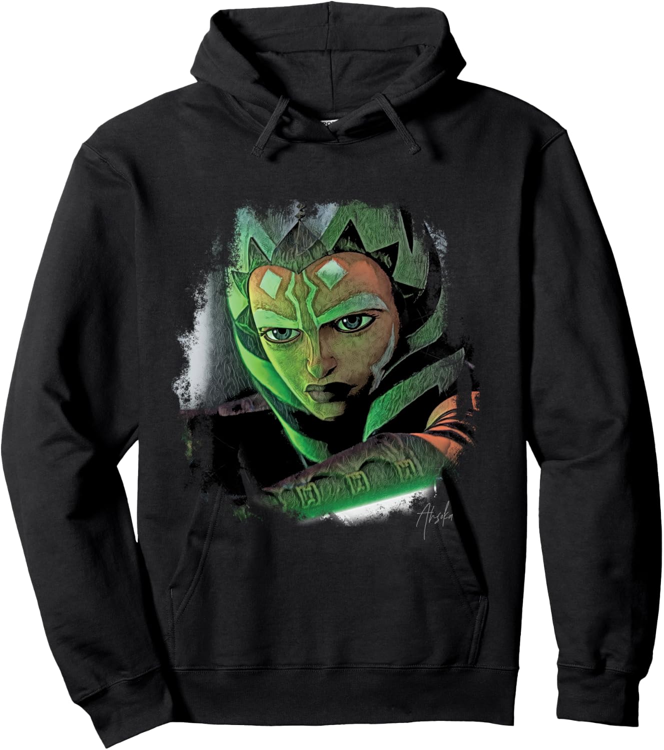 Star Wars Ahsoka Tano Tales of the Jedi Lightsaber Glow Hoodie - Hoodie | Black