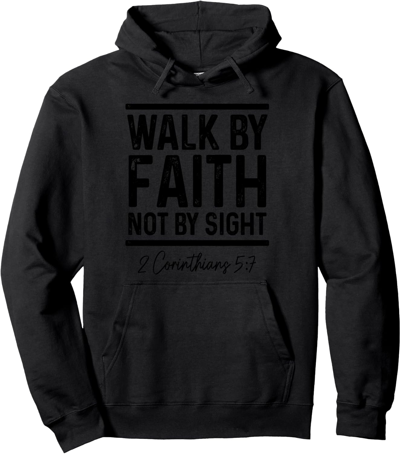 Bible Verse Walk Faith Not By Sight Christian Pastor Hoodie - Hoodie | Black