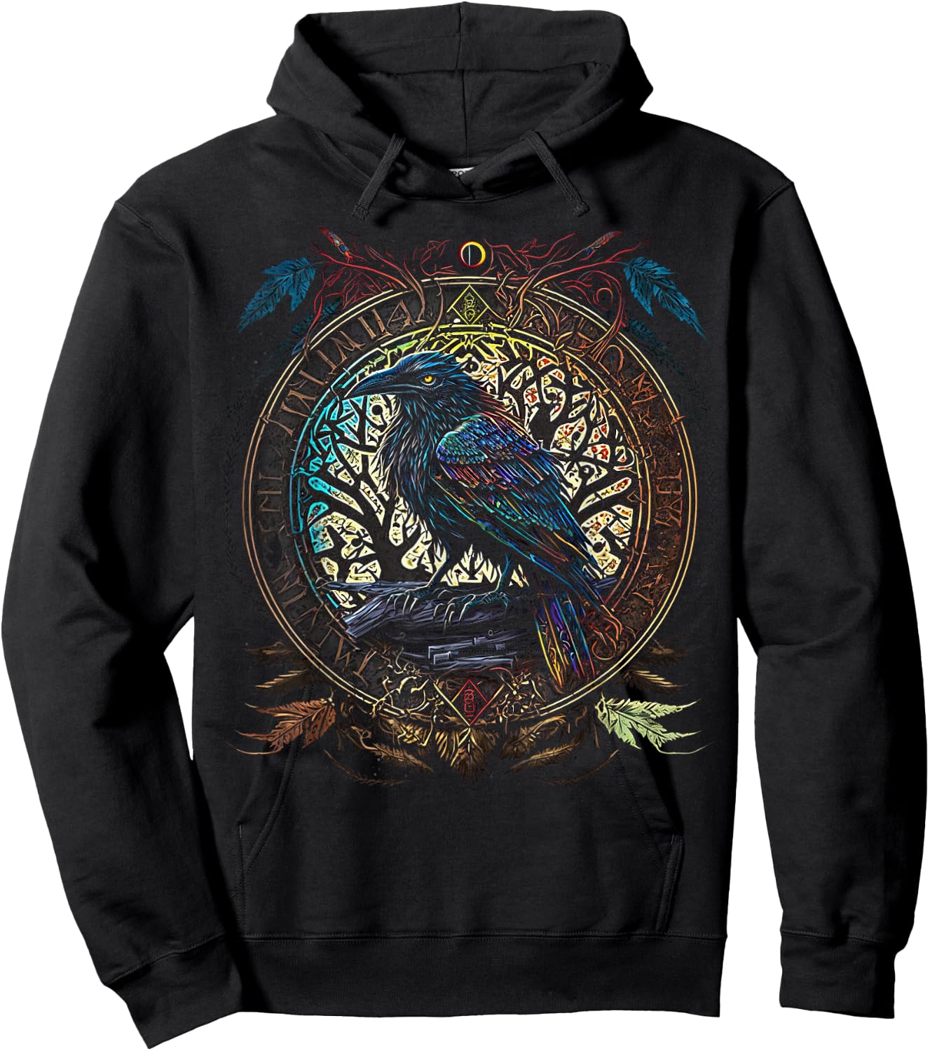 Odin's Raven Northman Valhalla Norse Mythology Hoodie - Hoodie | Black
