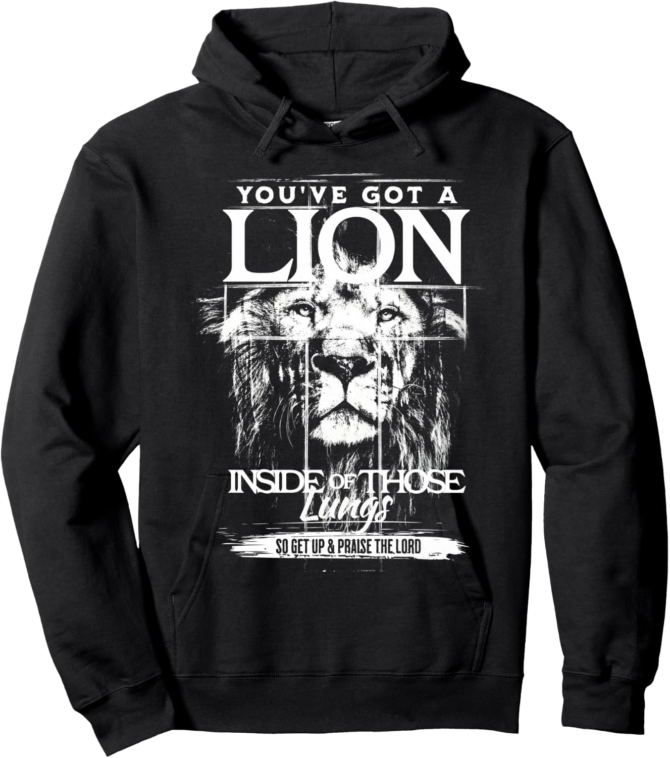 You've Got a Lion Inside of Those Lungs Praise the Lord Hoodie - Hoodie | Black