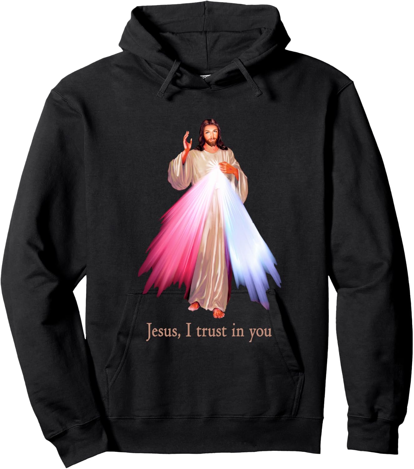 Divine Mercy Jesus I trust in You Hoodie - Hoodie | Black
