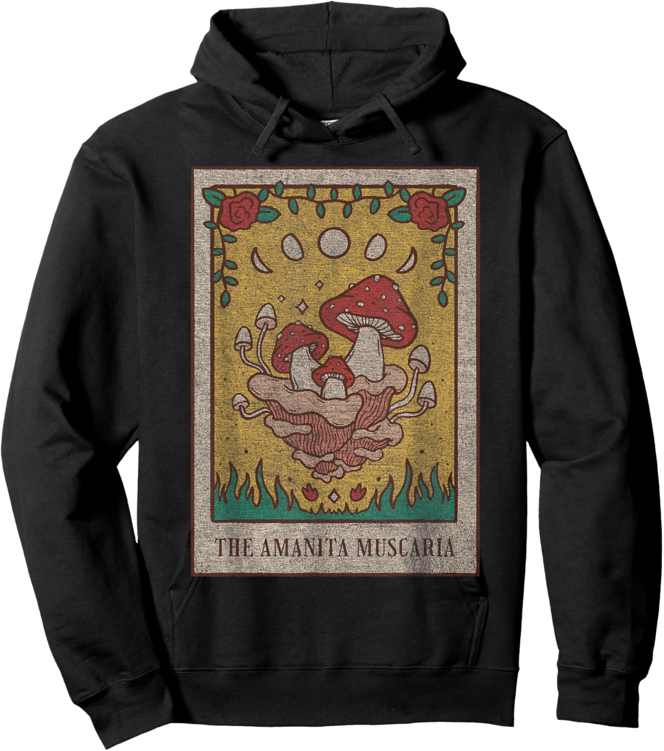 Fairy Grunge Fairycore Aesthetic Mushroom Tarot Alt Clothes Small Hoodie - Hoodie | Black