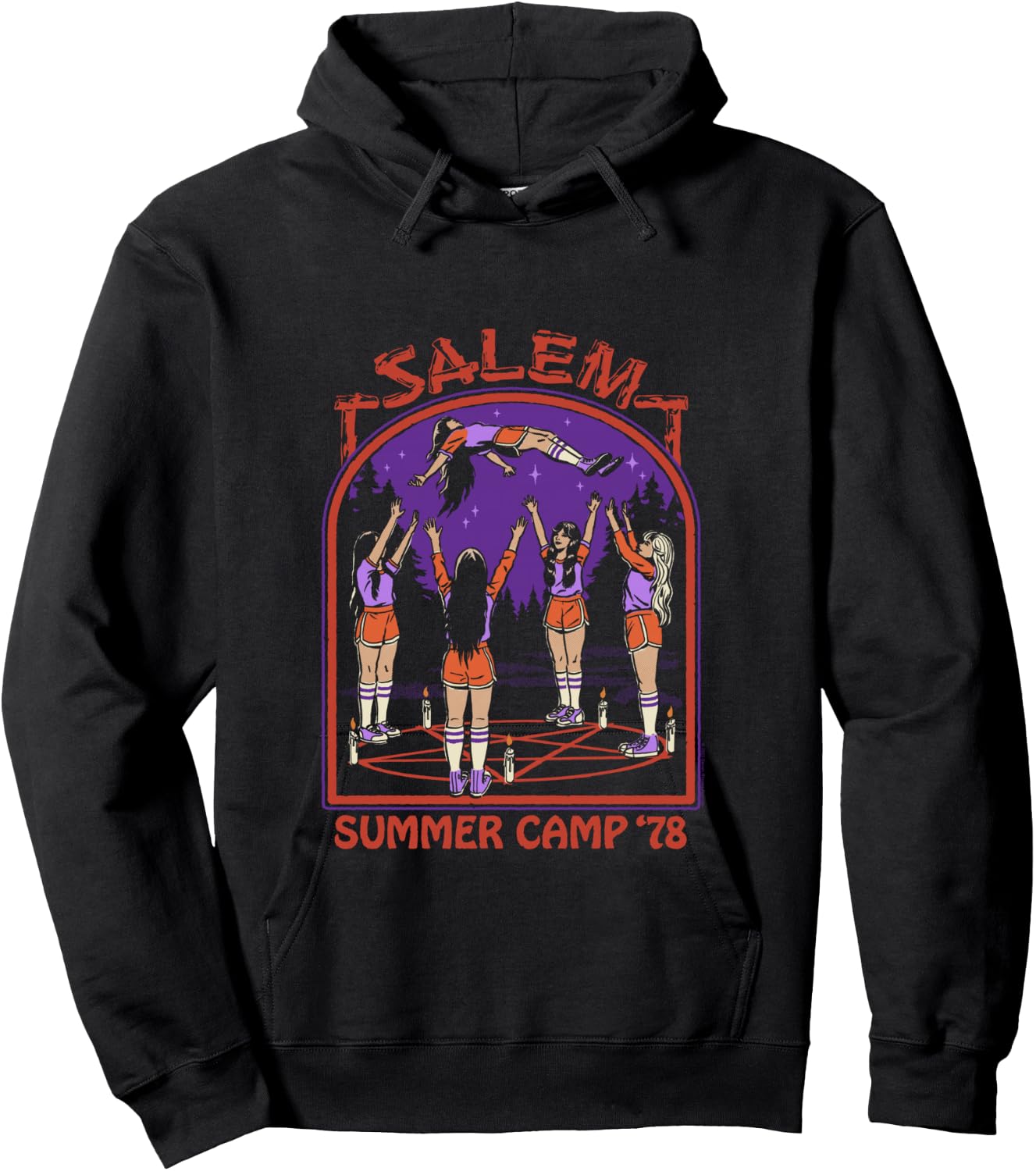 Steven Rhodes Salem Witch Summer Camp '78 Retro Dark Humor Hoodie - Hoodie | Black