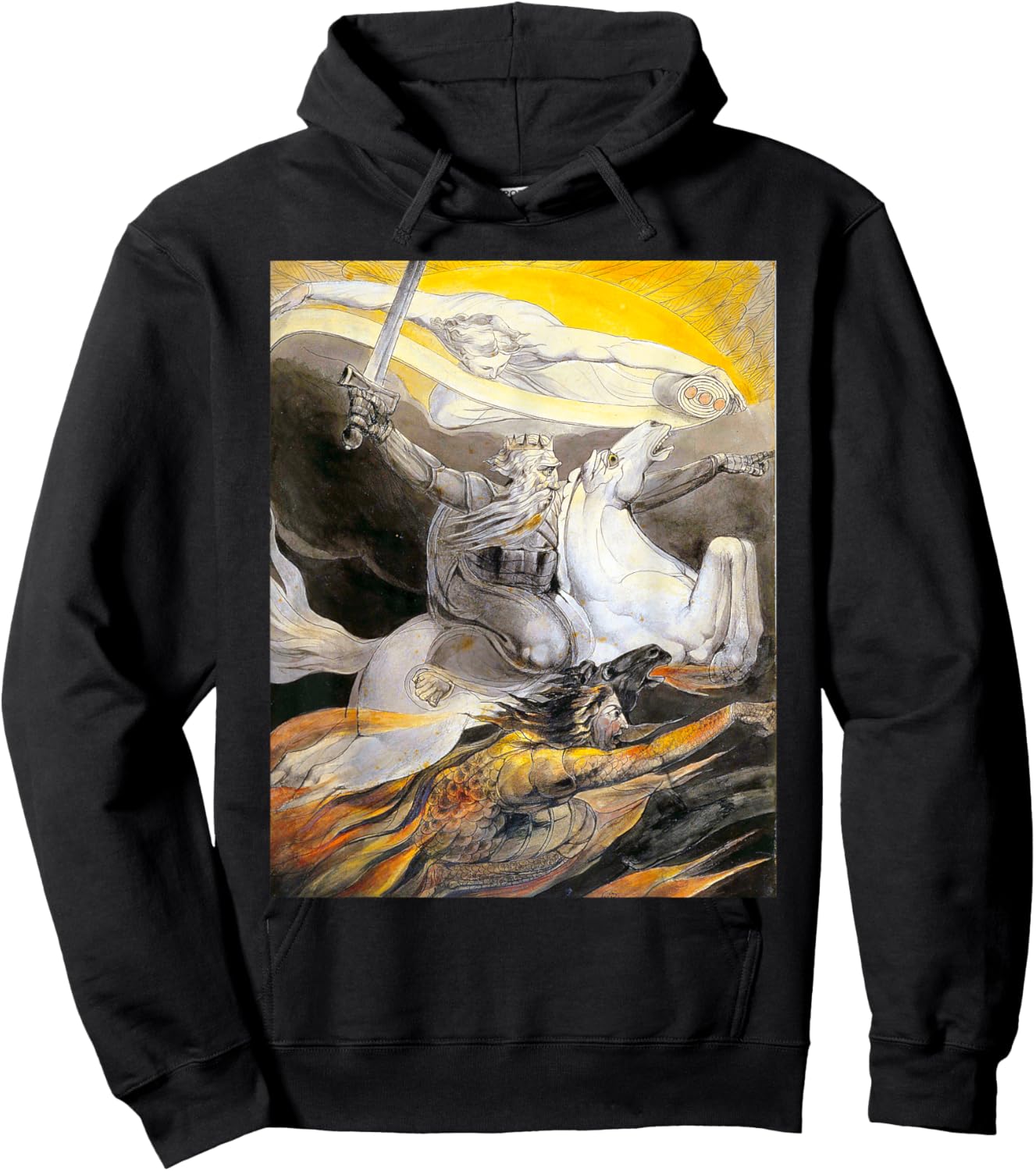 Death on a Pale Horse William Blake Romanticism Art Hoodie - Hoodie | Black