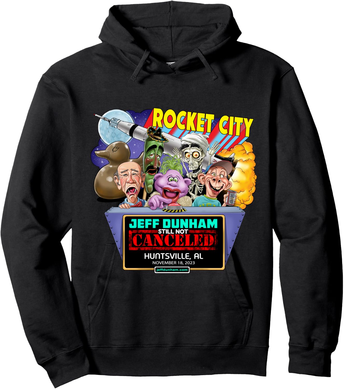 Jeff Dunham Huntsville, AL (2023) Hoodie - Hoodie | Black