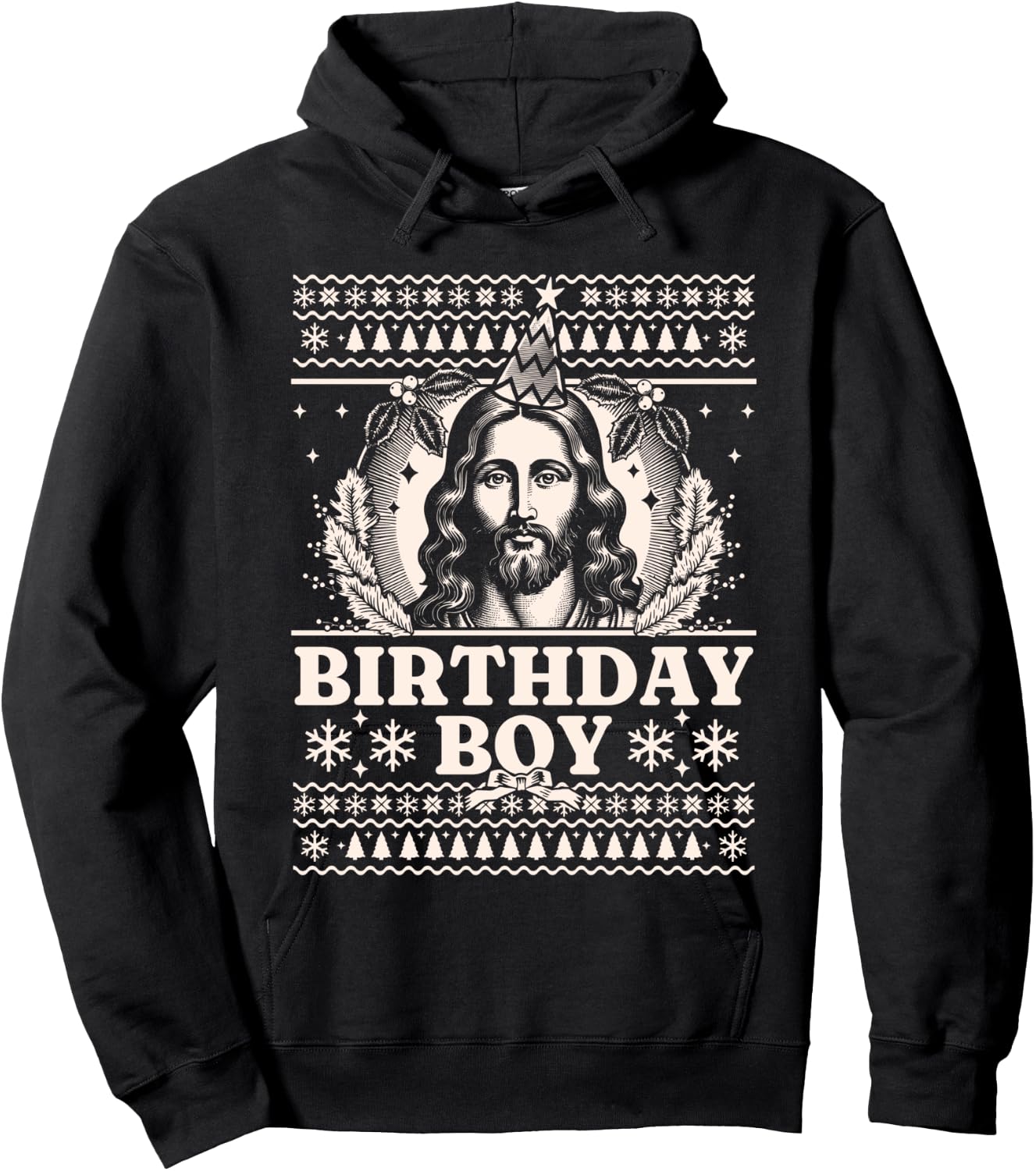 Jesus Birthday Boy - Happy Birthday Jesus Ugly Christmas Hoodie - Hoodie | Black