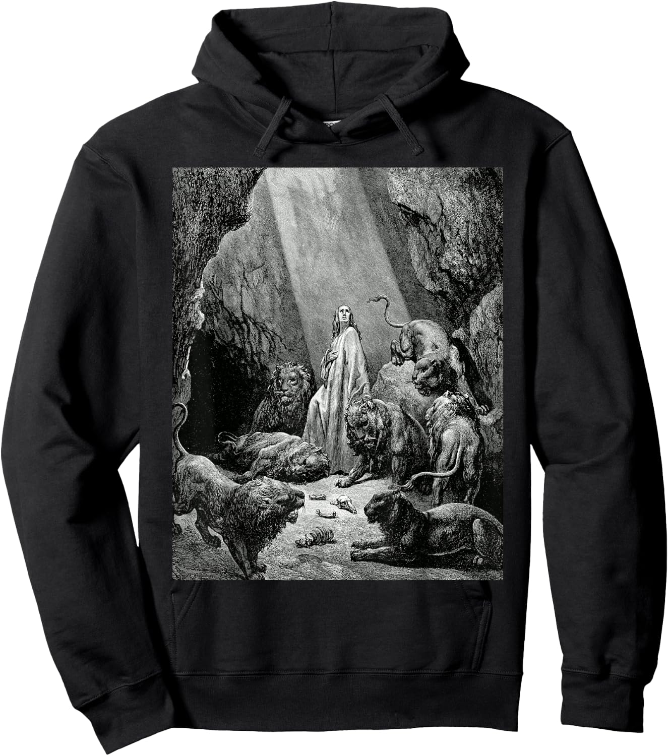Daniel in the Lion's Den Gustave Dore Romanticism Bible Art Hoodie - Hoodie | Black