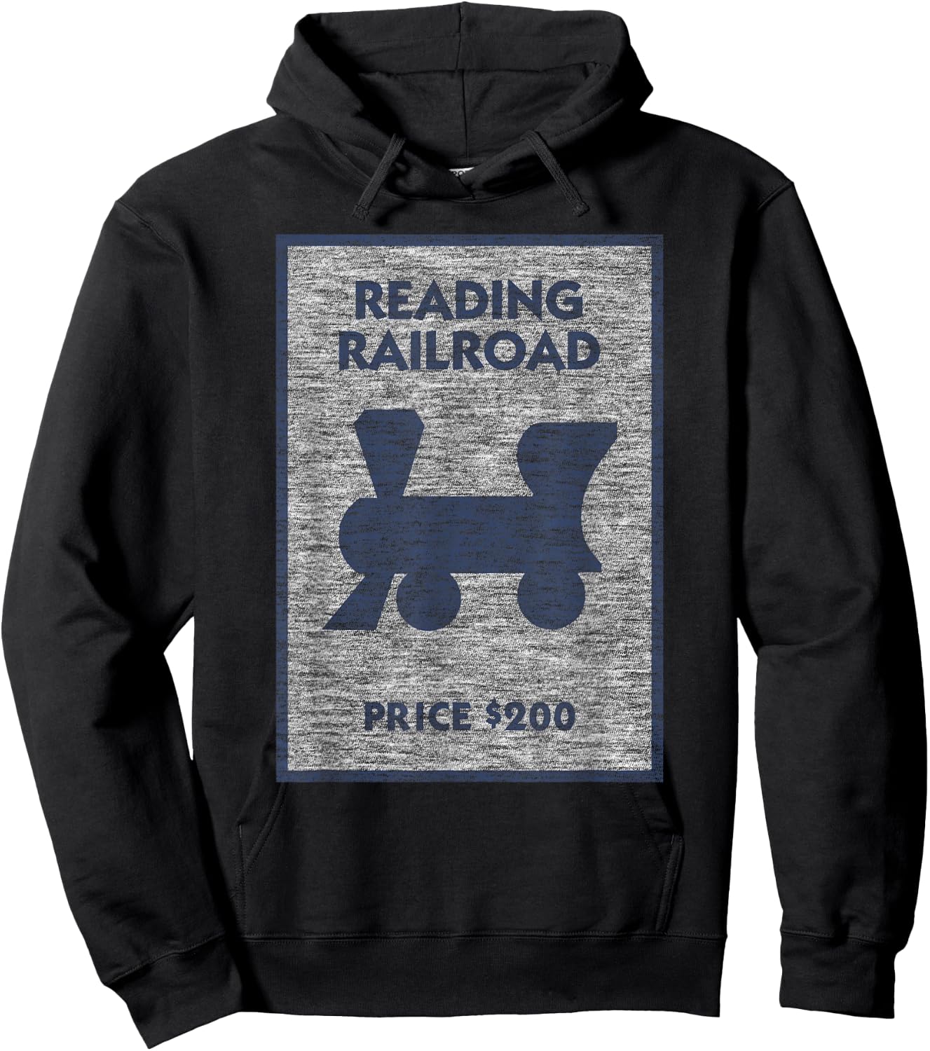 Monopoly Reading Railroad Vintage Place Icon Logo Hoodie - Hoodie | Black