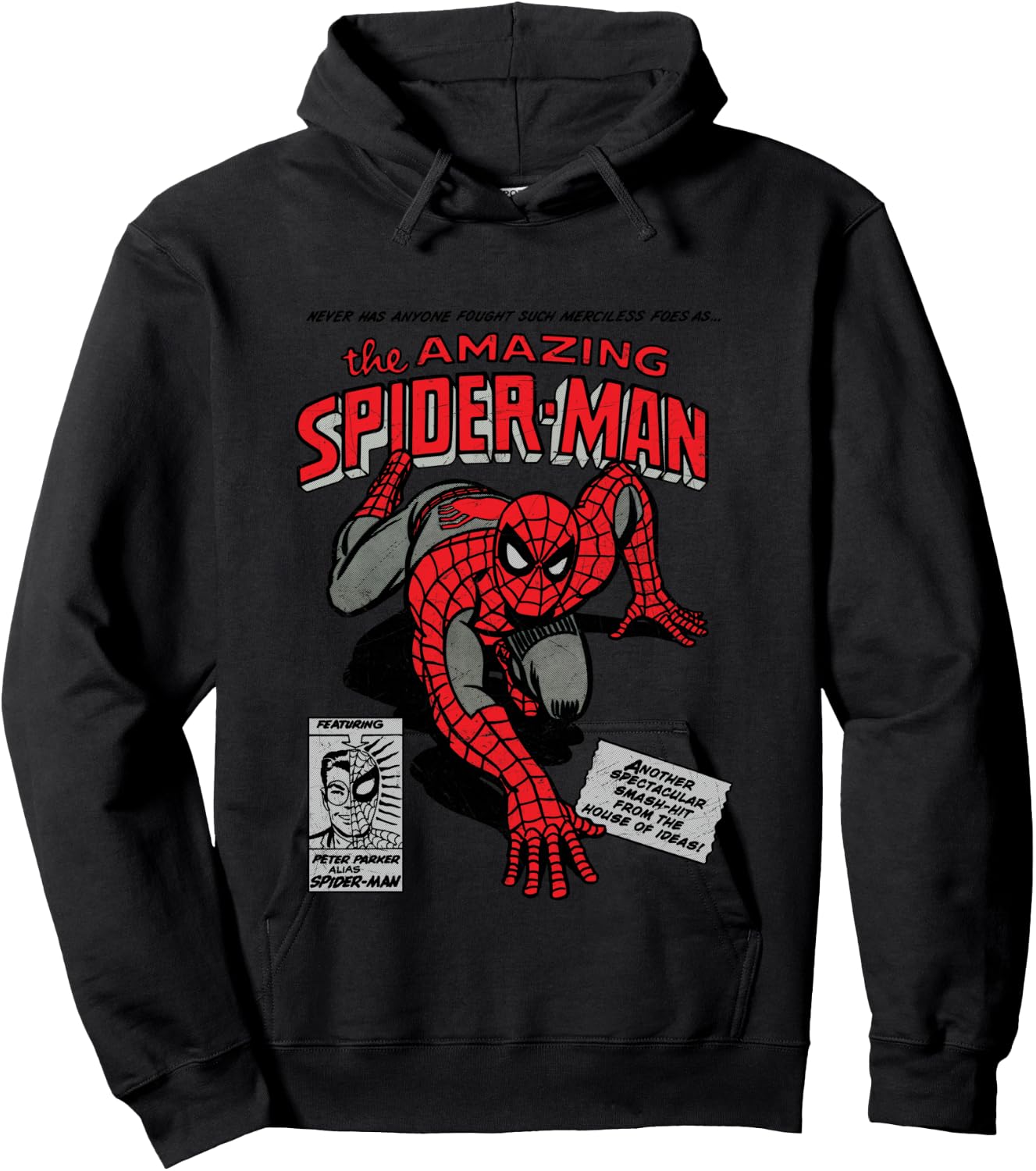 Marvel Spider-Man Retro Comic Hoodie - Hoodie | Black