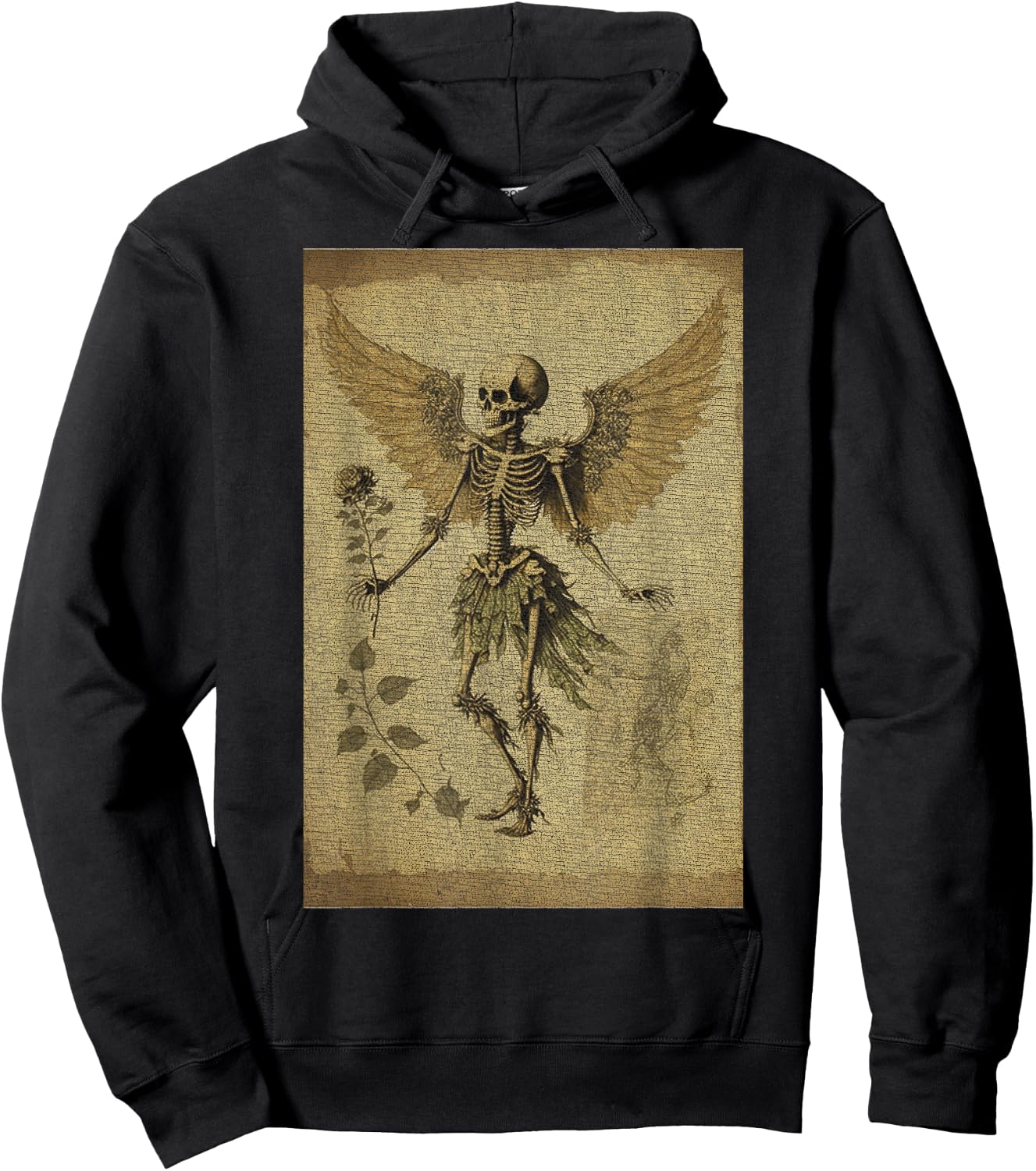 Fairy Grunge Fairycore Aesthetic Skeleton Butterfly Gothic Hoodie - Hoodie | Black