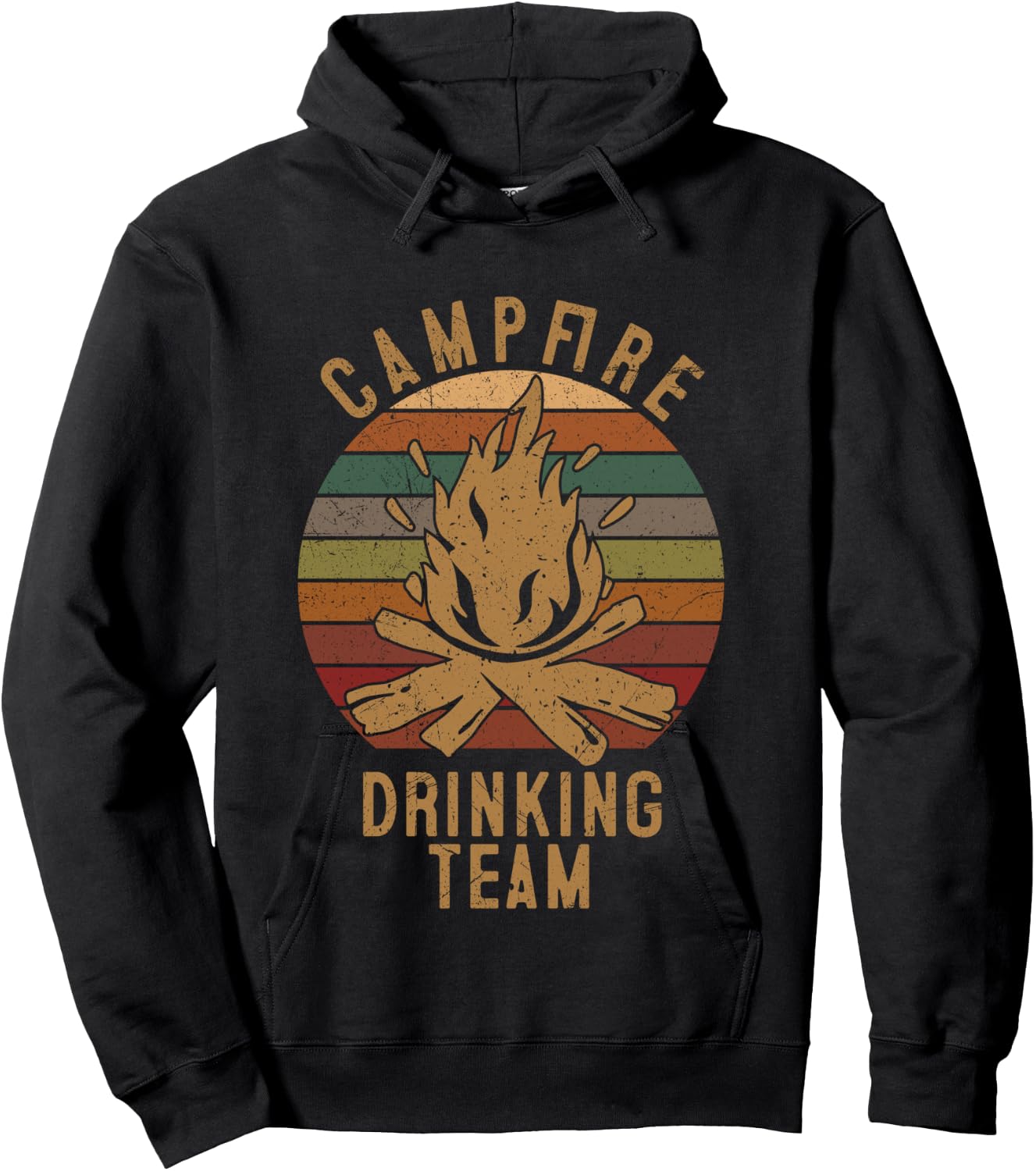 Campfire Drinking Team Camping Lovers Gifts Camper Hoodie - Hoodie | Black