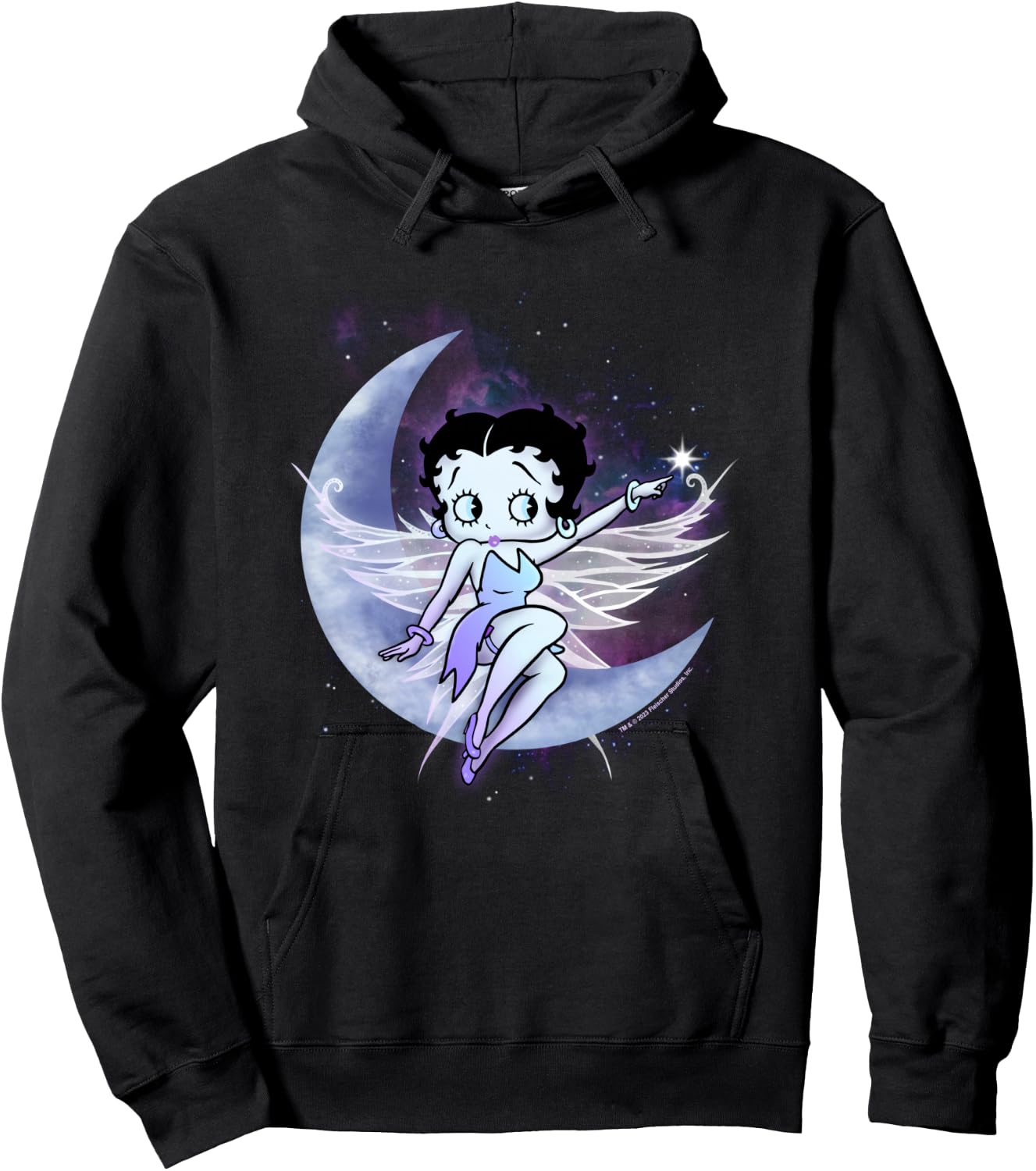 Betty Boop Moon and Star Fairy Hoodie - Hoodie | Black