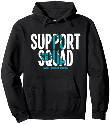 Support Squad Tourette Syndrome Awareness Hoodie - Hoodie | Black