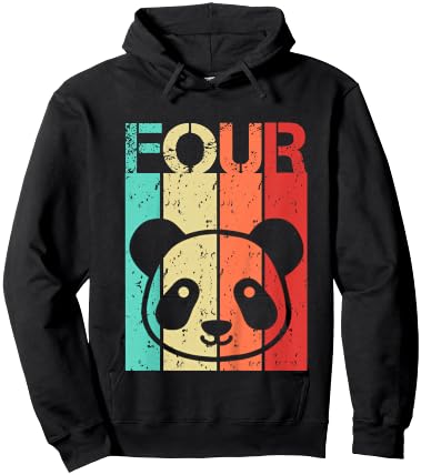 Panda 4 Birthday Boy Girl Panda 4 Year Old Hoodie - Hoodie | Black