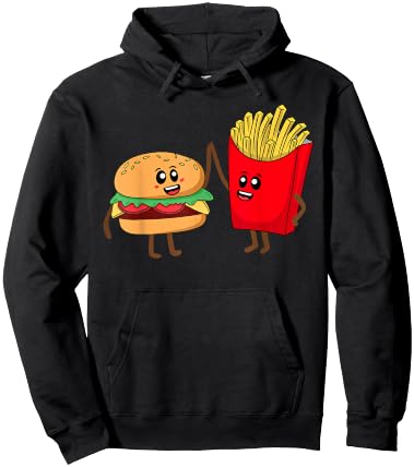 Cool Hamburger Women French Fries Burger Lover Hoodie - Hoodie | Black