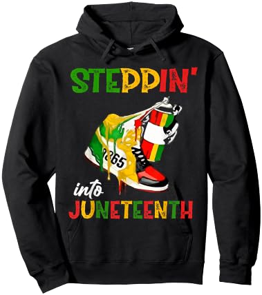 Stepping Into Juneteenth 1865 pride black African American Hoodie - Hoodie | Black