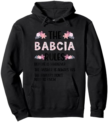 Babcia Grandma Rules Babcia Grandmother Hoodie - Hoodie | Black