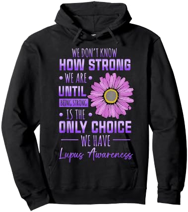 Lupus Awareness Shirt Funny Daisy in May We Wear Purple Hoodie - Hoodie | Black