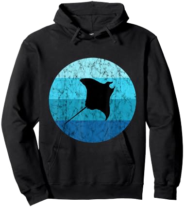 Manta Stingray Retro Vintage Ocean Sea Creatures Hoodie - Hoodie | Black