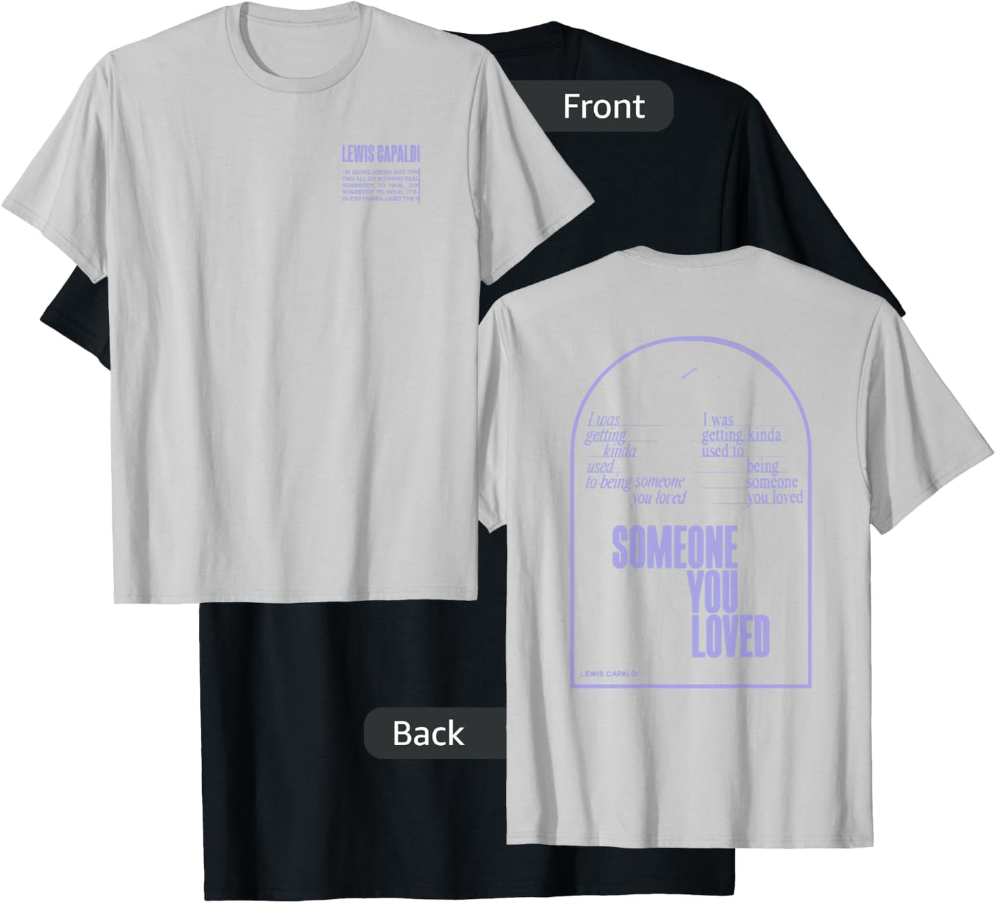 Lewis Capaldi – Slogan Arch On Color T-Shirt - T-Shirt | Black