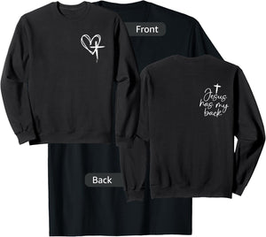 Jesus Has My Back T-Shirt - T-Shirt | Black
