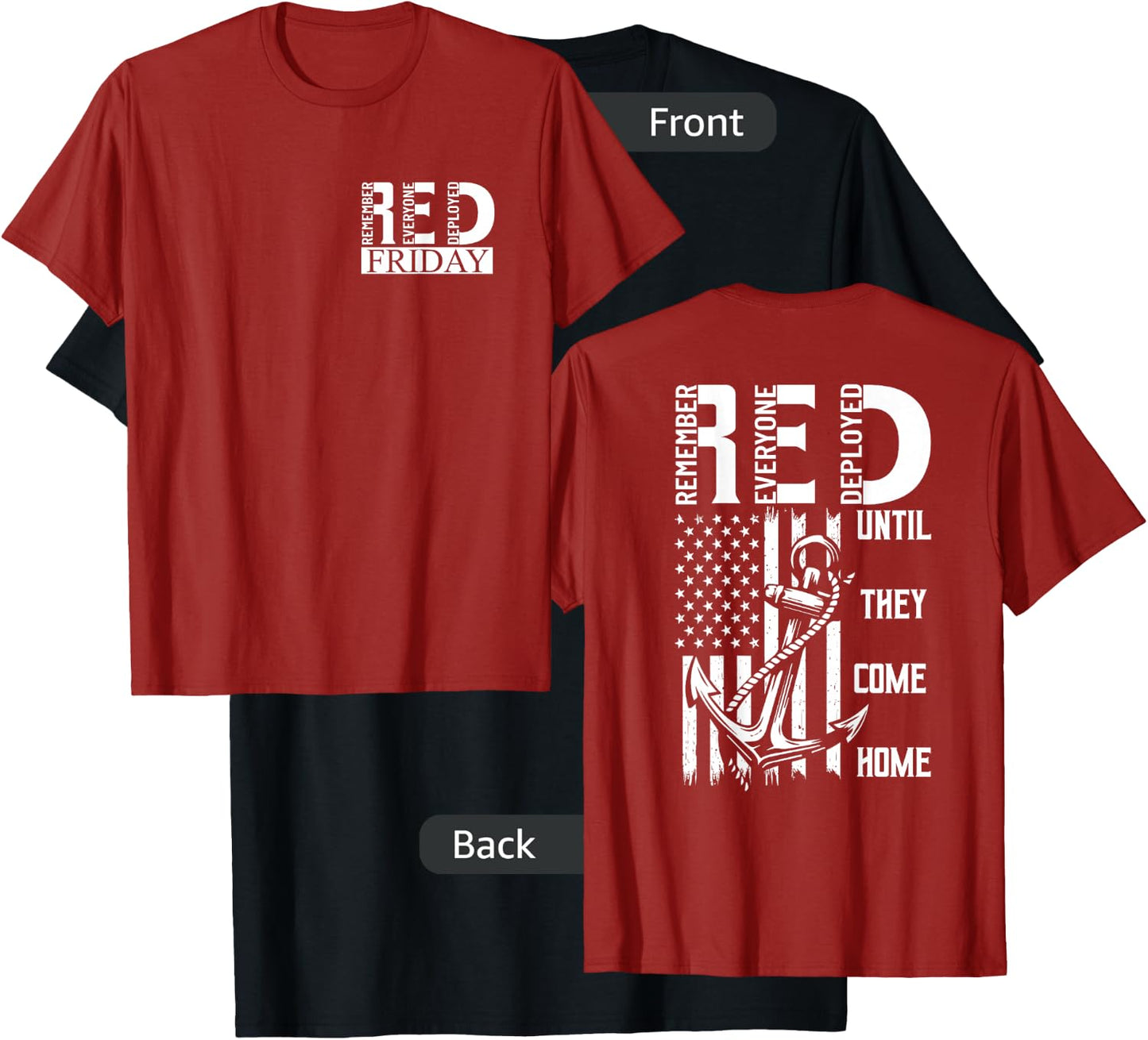 On Fridays We Wear Red Soldiers Veterans Day and Friday RED T-Shirt - T-Shirt | Black