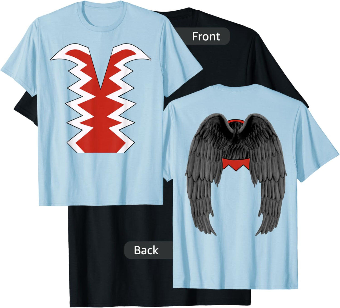 (Wings on Back) Flying Monkeys Costume Oz Halloween Costume T-Shirt - T-Shirt | Black