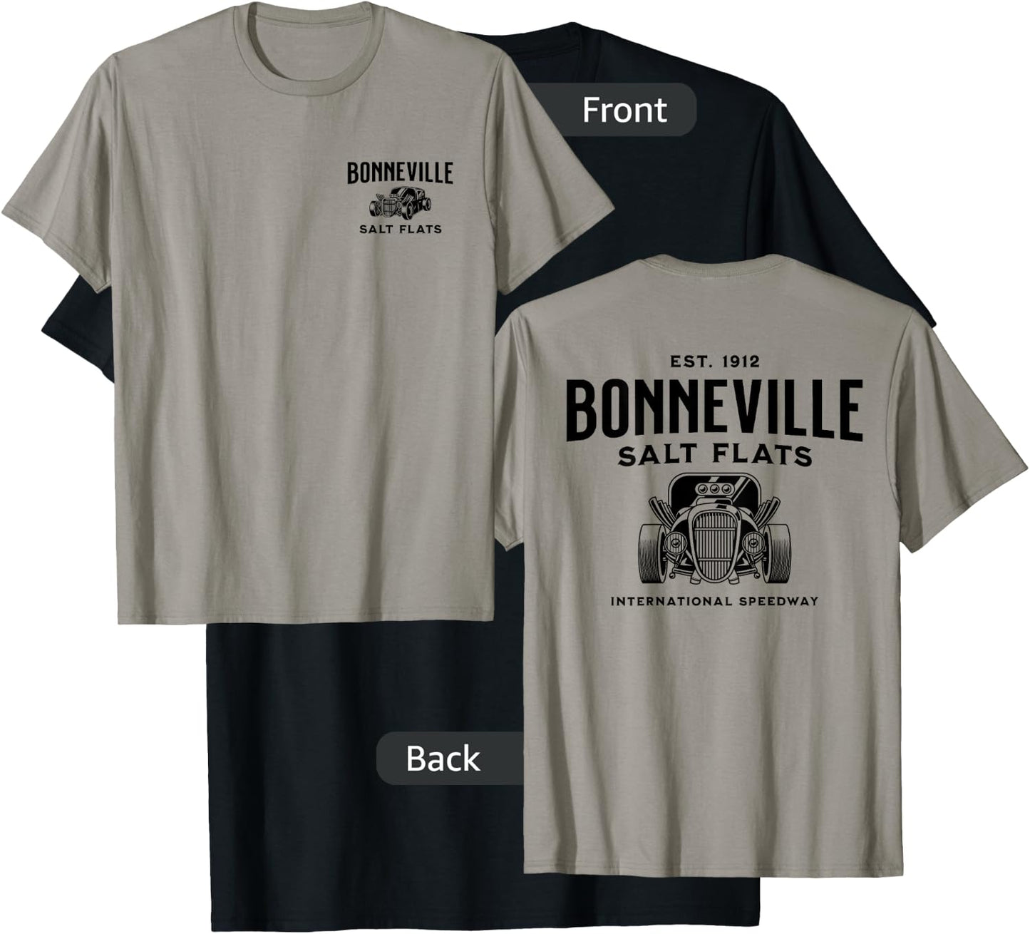 Retro Bonneville Salt Flats Utah International Speedway T-Shirt - T-Shirt | Black
