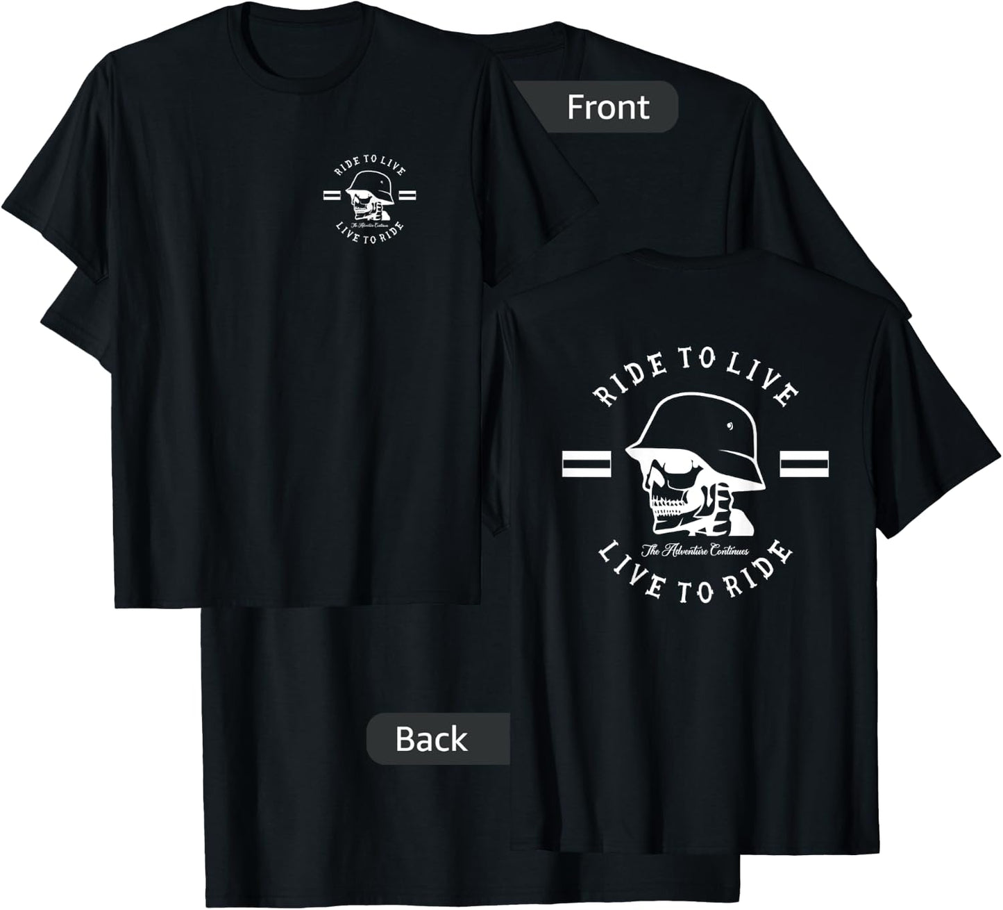 Live to Ride Motorcycle Chopper Bobber Dyna Softail T-Shirt - T-Shirt | Black