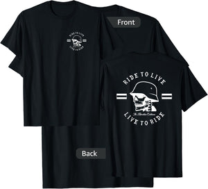 Live to Ride Motorcycle Chopper Bobber Dyna Softail T-Shirt - T-Shirt | Black