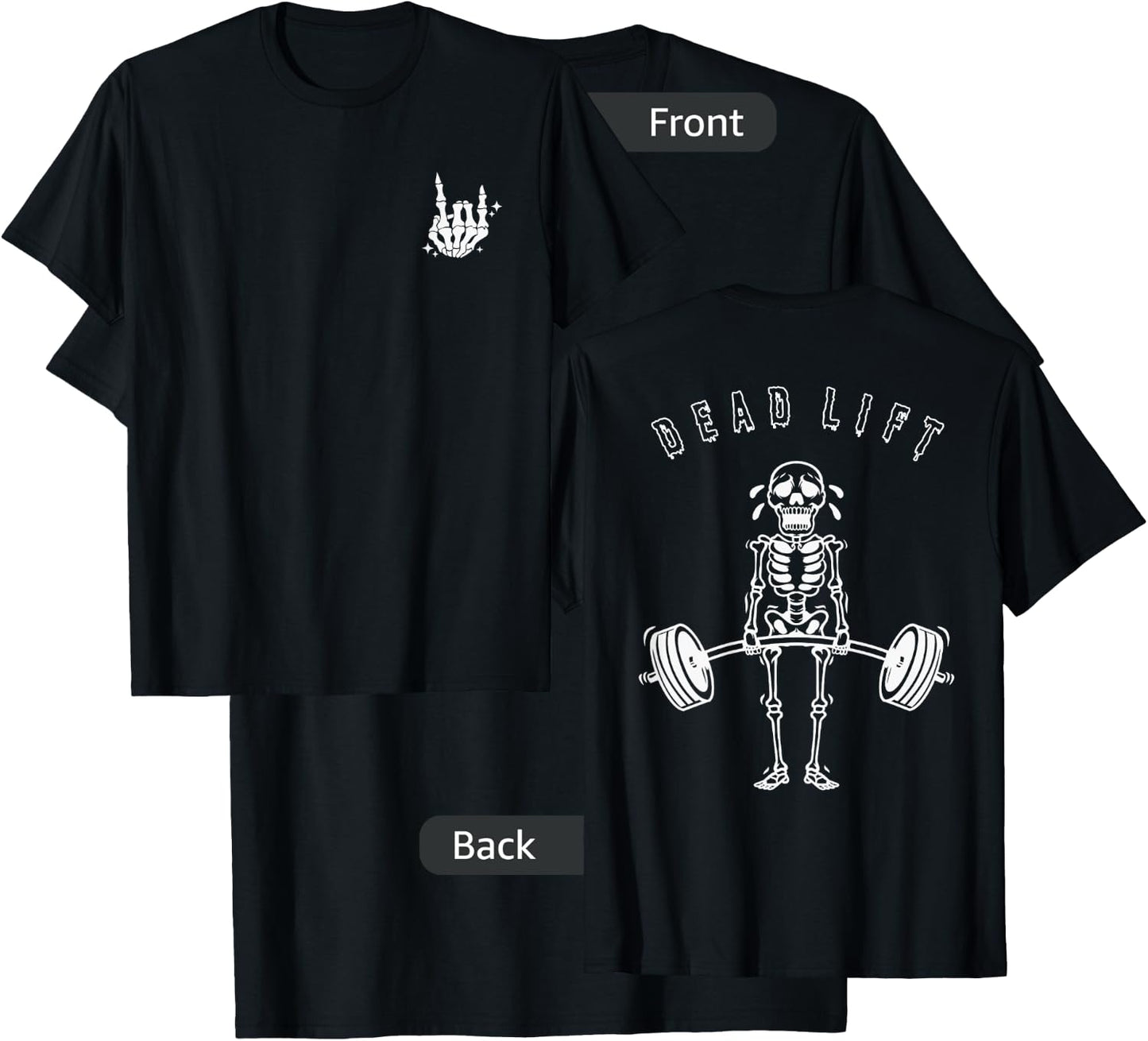 TheGodsEnvyUs Men's Halloween Skeleton Graphic Gym , Black, Small T-Shirt - T-Shirt | Black