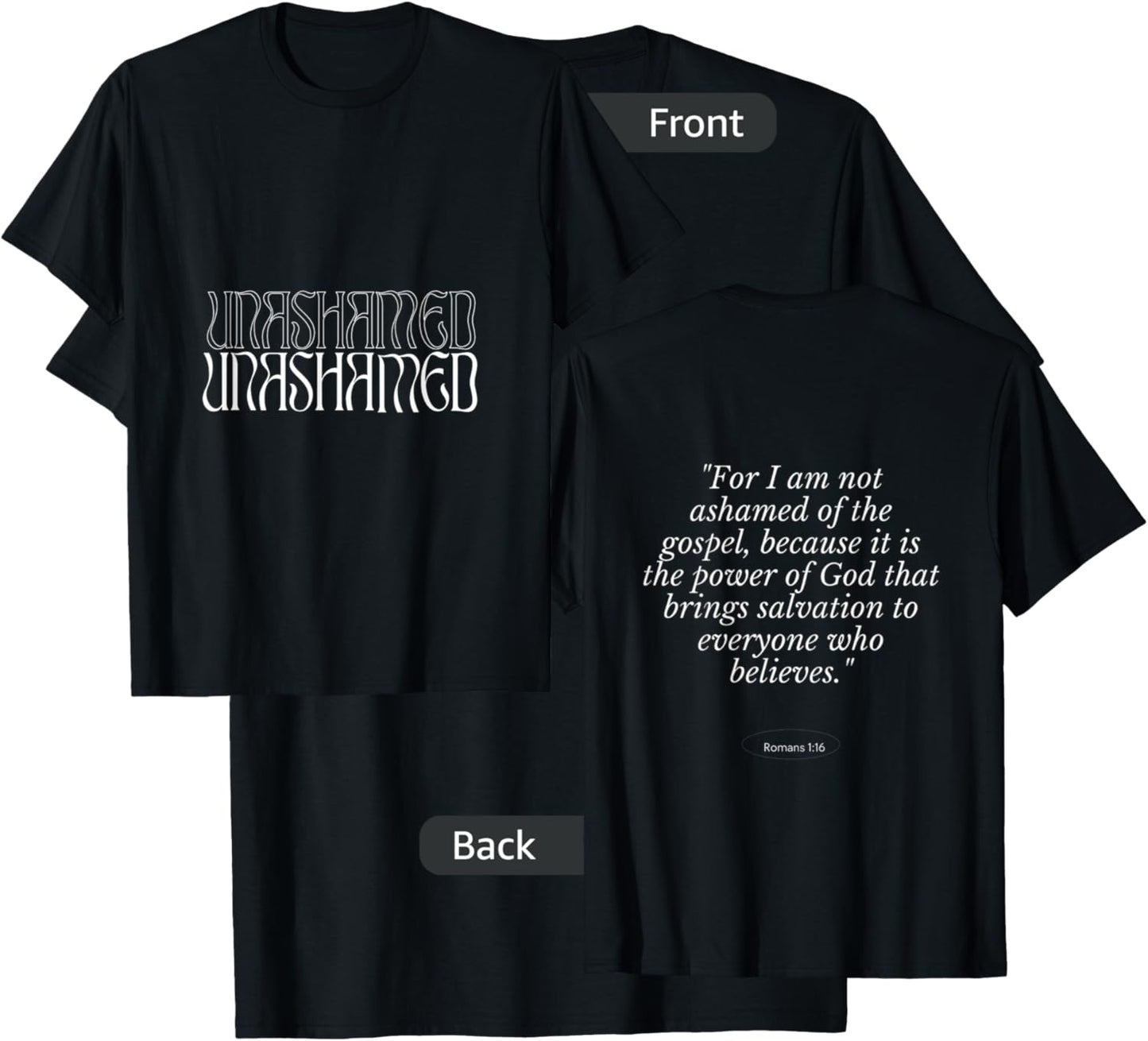 Unashamed Gospel T-Shirt - T-Shirt | Black