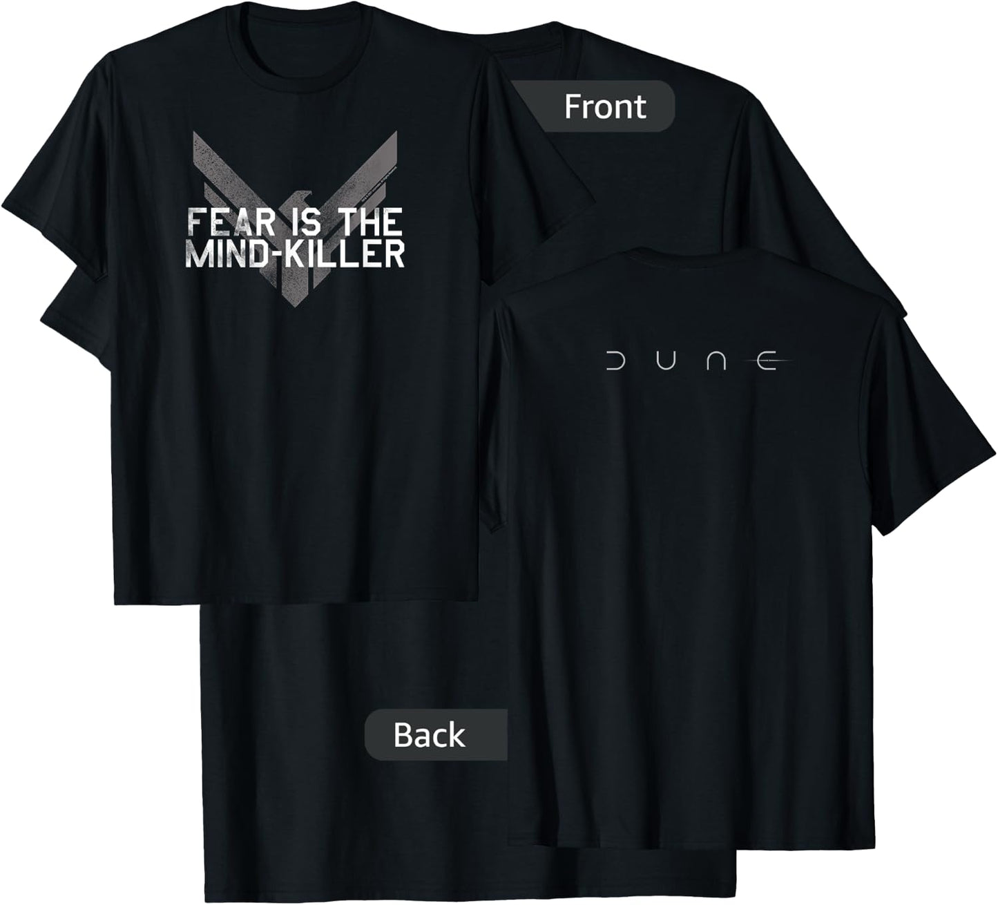 Dune (2021) - Fear is The Mind-Killer - Atreides T-Shirt - T-Shirt | Black