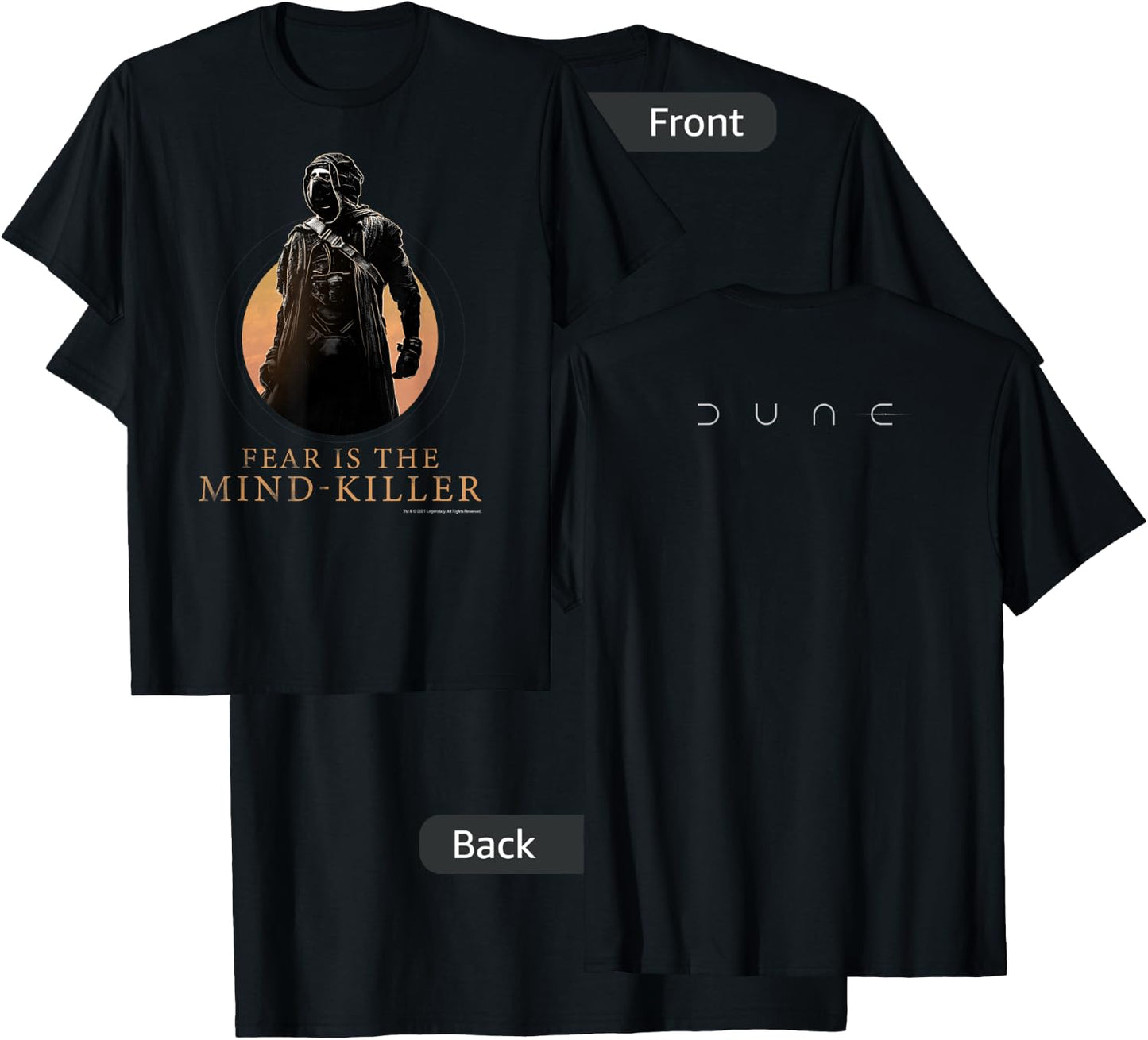 Dune (2021) - Fear is The Mind Killer - Paul Stillsuit T-Shirt - T-Shirt | Black