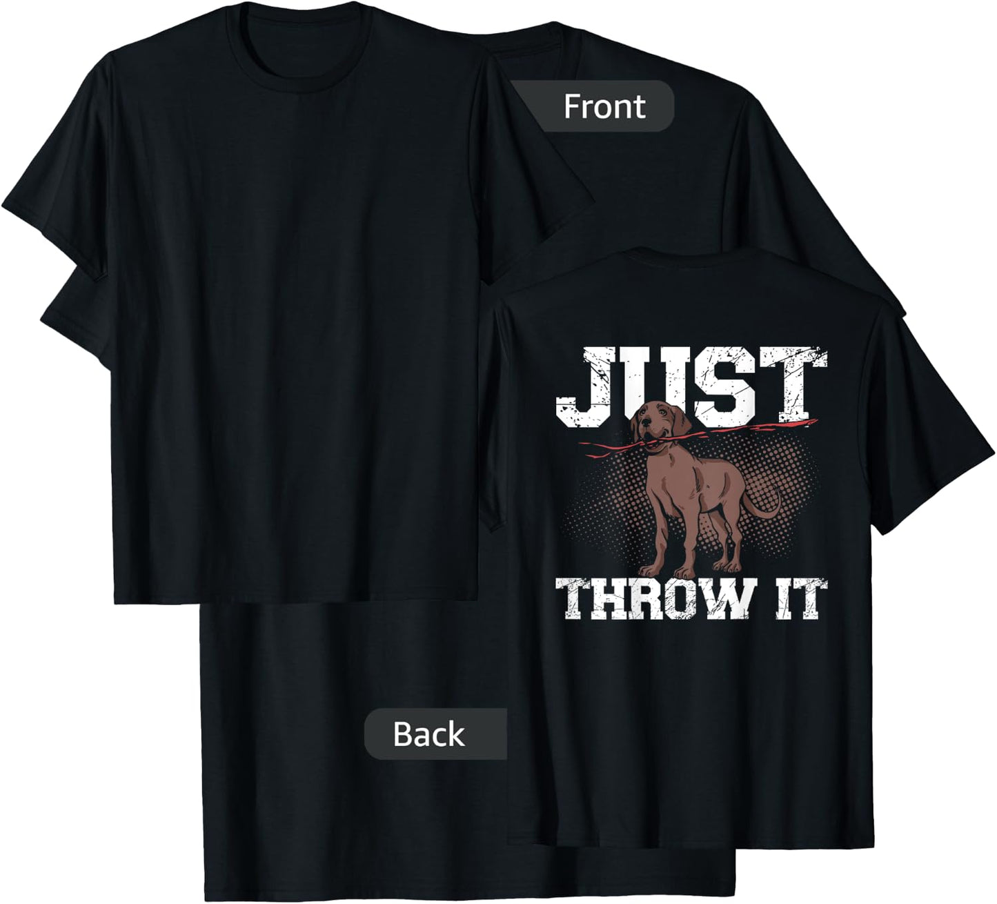 Just Throw It Backprint T-Shirt - T-Shirt | Black