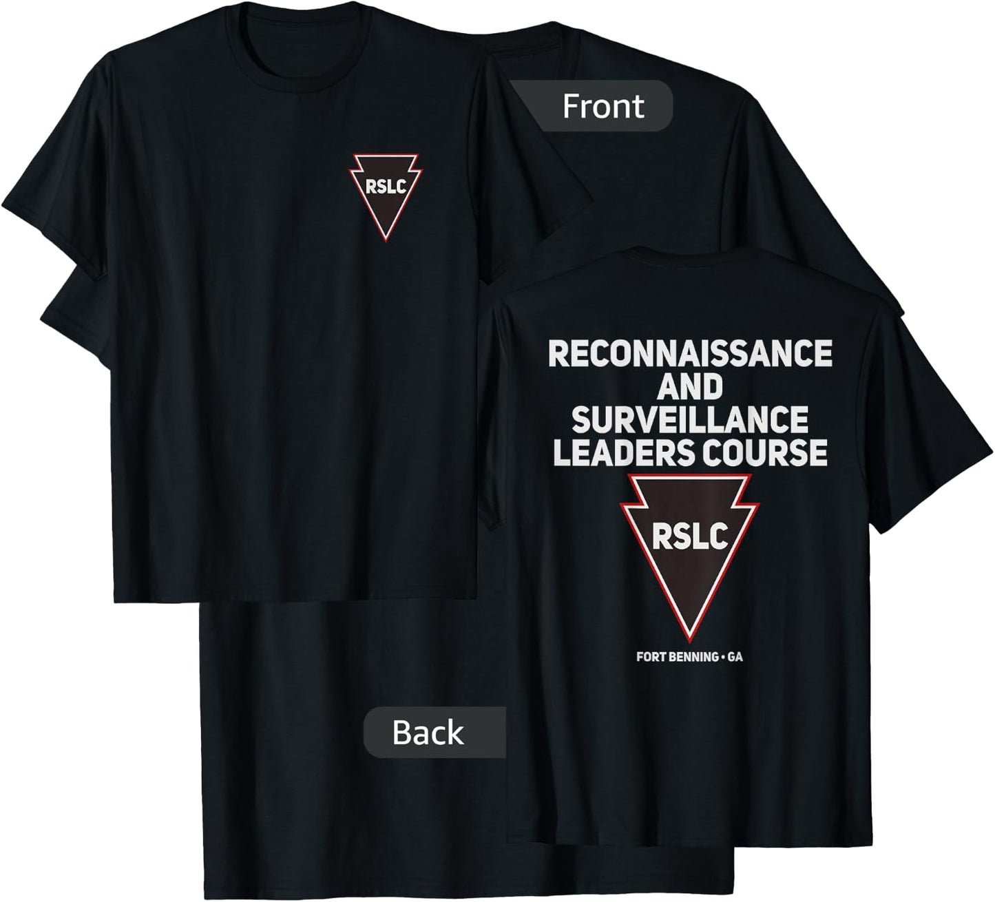 RSLC Recondo Army Recon Range Surveillance Ranger T-Shirt - T-Shirt | Black