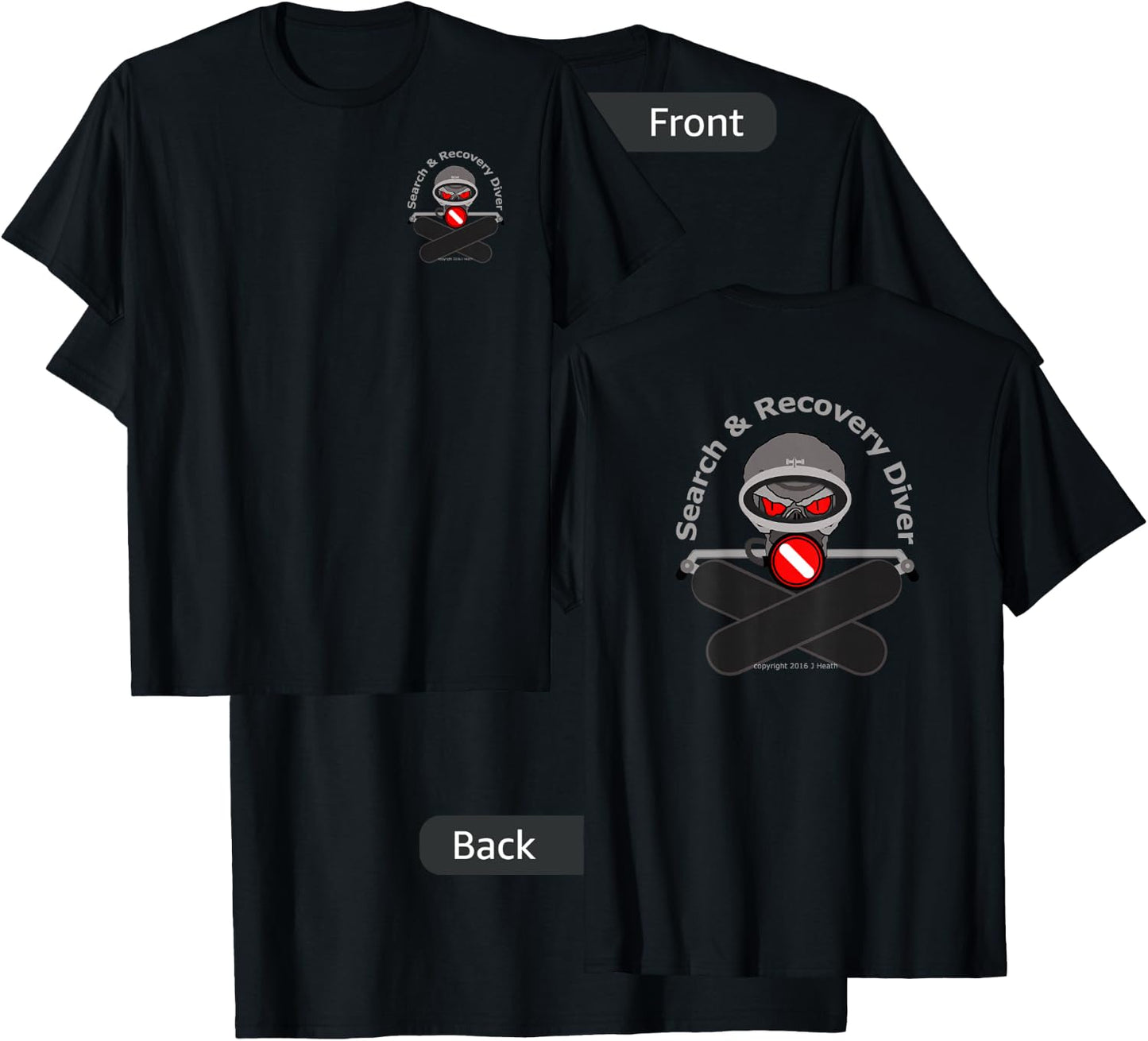 Search and Recovery Diver T-Shirt - T-Shirt | Black