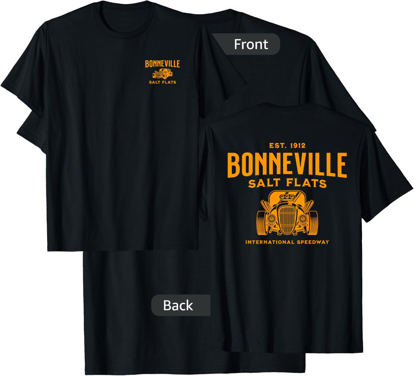 Retro Bonneville Salt Flats Utah International Speedway T-Shirt - T-Shirt | Black